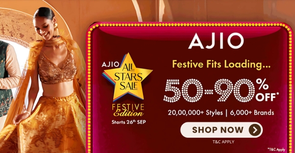 Ajio Ethnic wear Festive Sale September 2024 Coupon Saver